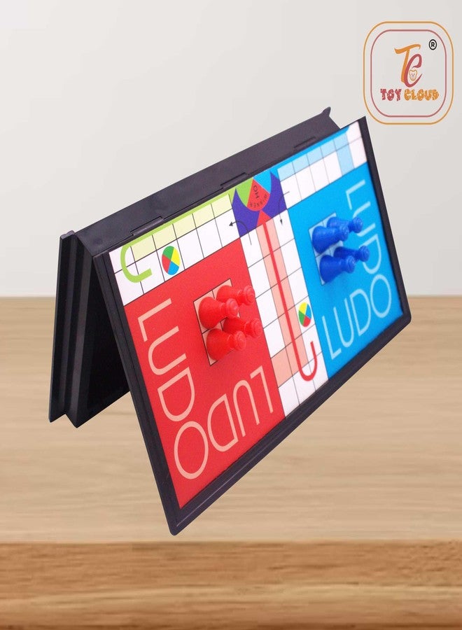 Toy Cloud Magnetic Ludo Foldable and Portable Board Game with Elegant Design, Smooth Polished Pieces, and Safe Storage - Classic Strategy Game for Kids and Adults - Image 3
